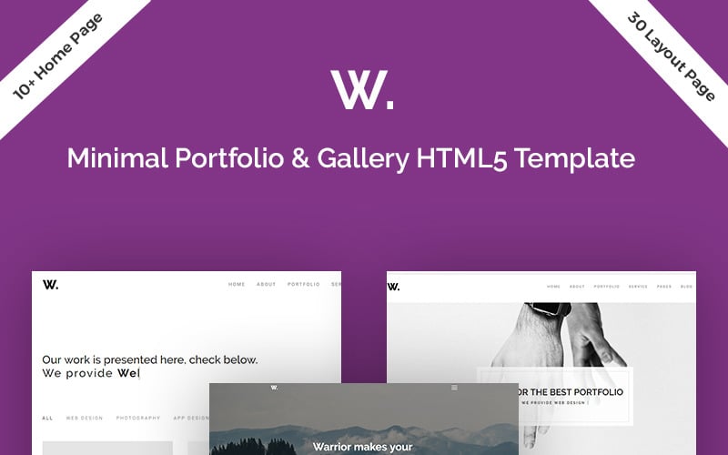 Warrior-Minimal-Portfolio-Gallery-Website-Template.jpg Warrior-Minimal Portfolio &Gallery Website Template - Image 1