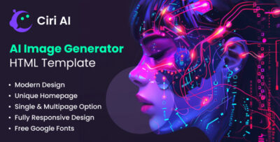 ai image generator html template ciri ai