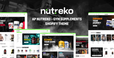 ap nutreko gym supplements shopify theme