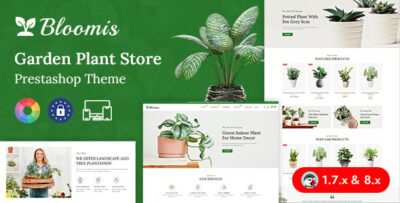 bloomis plants nursery store prestashop responsive theme