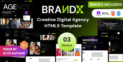 brandx creative digital agency html5 template