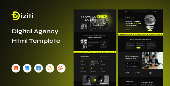 diziti-digital-agency-html-template.png Diziti - Digital Agency Html Template - Image 1