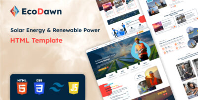 ecodown solar energy renewable power html template