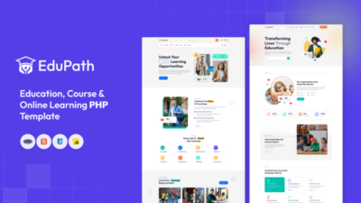 edupath lms online courses education php template