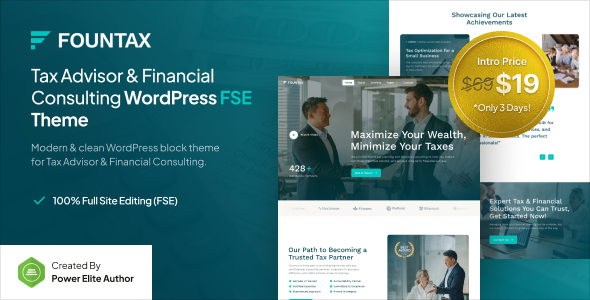 fountax---tax-advisor-financial-consulting-fse-wordpress-theme.png Fountax - Tax Advisor & Financial Consulting FSE WordPress Theme - Image 1