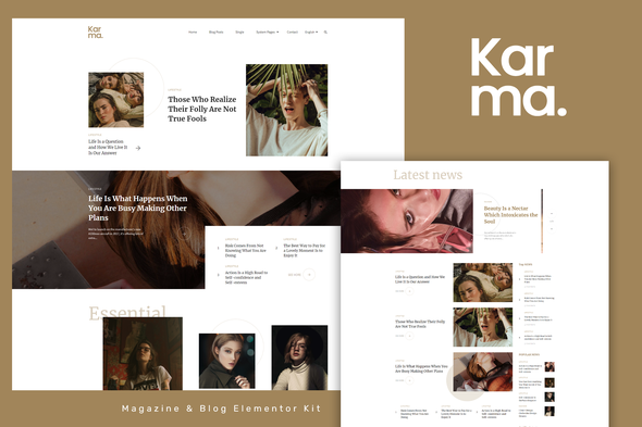 karma-blog-magazine-elementor-template-kit.png Karma - Blog &Magazine Elementor Template Kit - Image 1