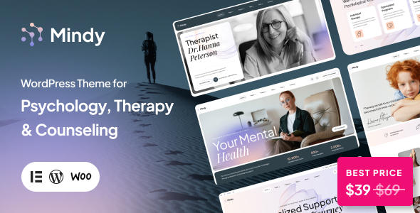 mindy---therapy-counseling-wordpress-theme.jpg Mindy - Therapy & Counseling WordPress Theme - Image 1