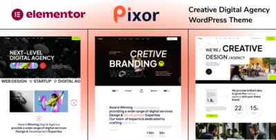 pixor creative digital agency wordpress theme