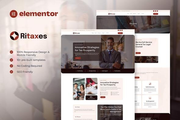 ritaxes-tax-advisor-financial-consulting-elementor-template-kit.jpg Ritaxes - Tax Advisor &Financial Consulting Elementor Template Kit v1.0 - Image 1
