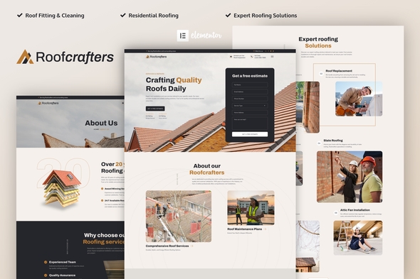 roofcrafters-roofing-company-elementor-pro-template-kit.jpg Roofcrafters - Roofing Company Elementor Pro Template Kit v1.0 - Image 1