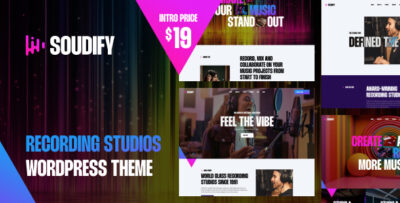 soudify recording studios wordpress theme