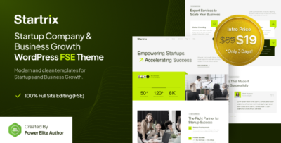 startrix startup company business growth fse wordpress theme