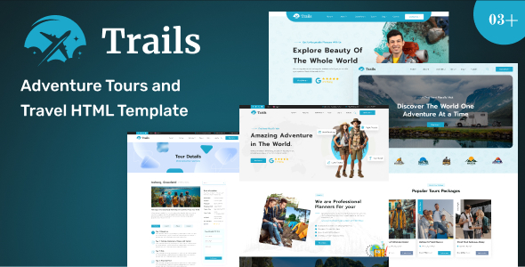 trails-–-travel-tour-booking-html-template-you-sent.jpg Trails – Travel & Tour Booking HTML Template You sent - Image 1