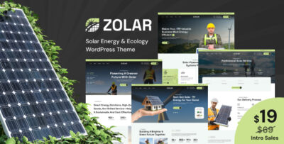 zolar solar energy wordpress theme