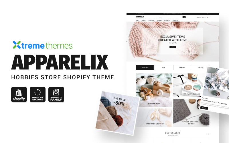 Apparelix Hobbies Store, Handmade Craft Shopify Theme Apparelix Hobbies Store, Handmade Craft Shopify Theme