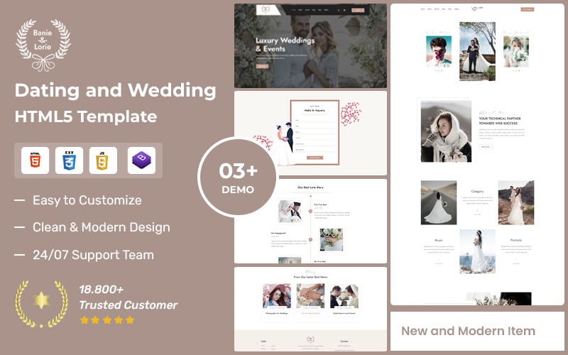BanieLorie - Dating and Wedding Photography HTML Template Website Template BanieLorie - Dating and Wedding Photography HTML Template Website Template