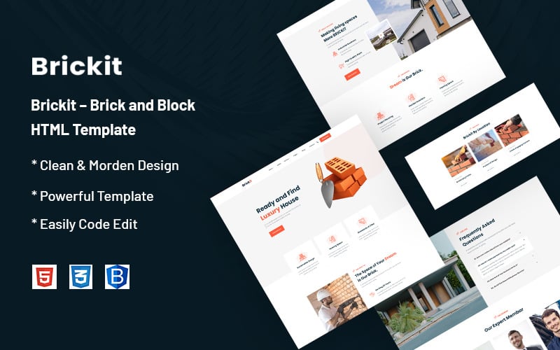 Brickit – Brick and Block Website Template Brickit – Brick and Block Website Template