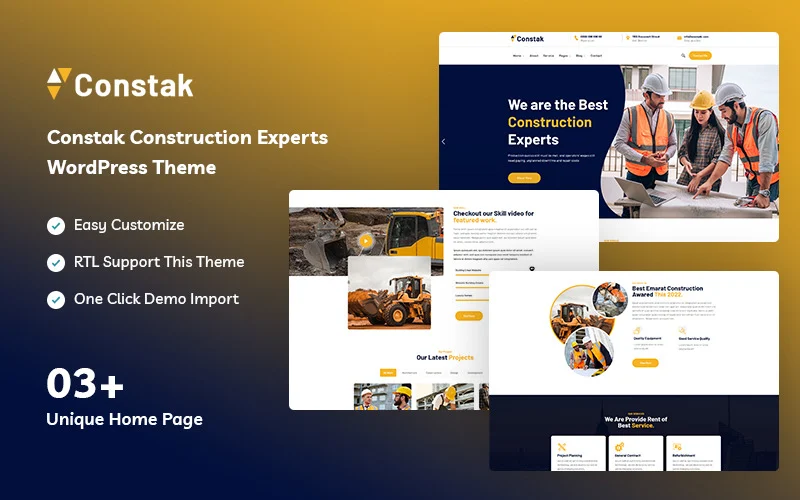 Constak – Construction Experts Website Template Constak – Construction Experts Website Template