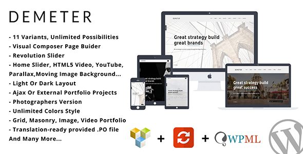 Demeter One Page Parallax WordPress Theme Demeter One Page Parallax WordPress Theme