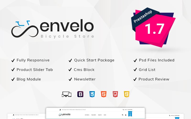 Envelo Bicycle Store PrestaShop Theme Envelo Bicycle Store PrestaShop Theme