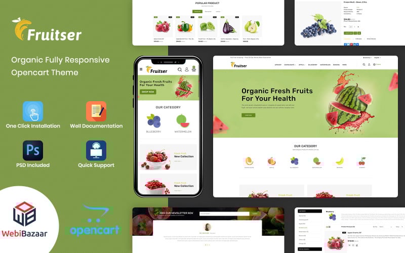 Fruitser - Grocery Store OpenCart Template Fruitser - Grocery Store OpenCart Template