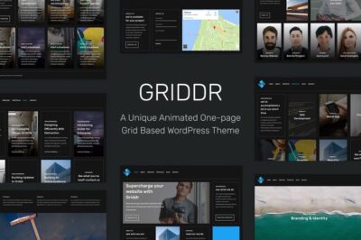 Griddr Animated Grid Creative WordPress Theme