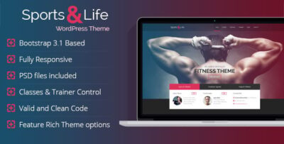 Life Fitness Gym Sport WordPress Theme