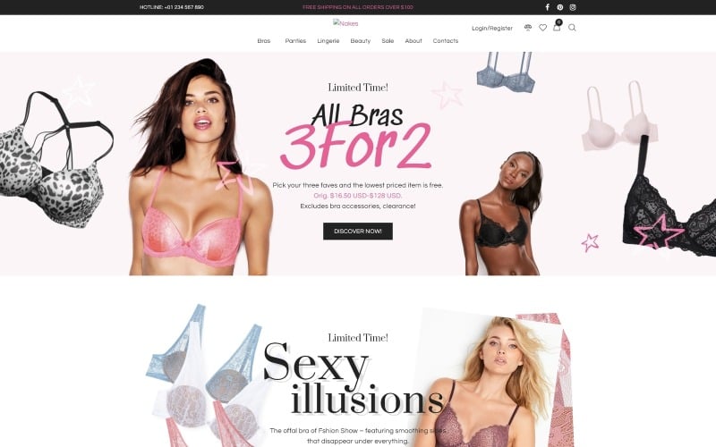Nakes - Lingerie ECommerce Modern Elementor WooCommerce Theme Nakes - Lingerie ECommerce Modern Elementor WooCommerce Theme