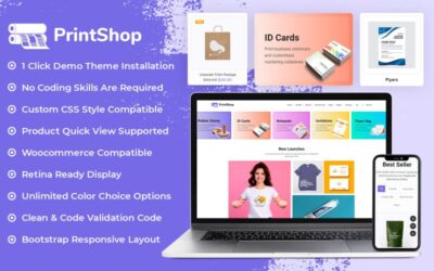 Printzy - Printing Store & Design Service WooCommerce Elementor Theme