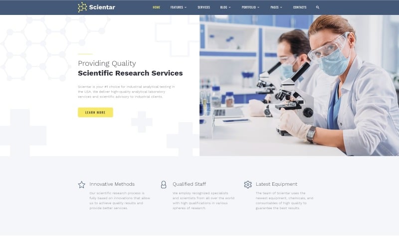 Scientar - Science Lab Multipage HTML Modern Website Template Scientar - Science Lab Multipage HTML Modern Website Template