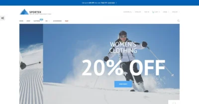 Sportek - Winter Sports Equipment Store PrestaShop Theme