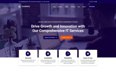 TechNetify - IT Solution & Multi-Purpose HTML Template Website Template
