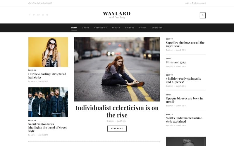 Waylard - Fashion Blog & Magazine WordPress Theme Waylard - Fashion Blog & Magazine WordPress Theme