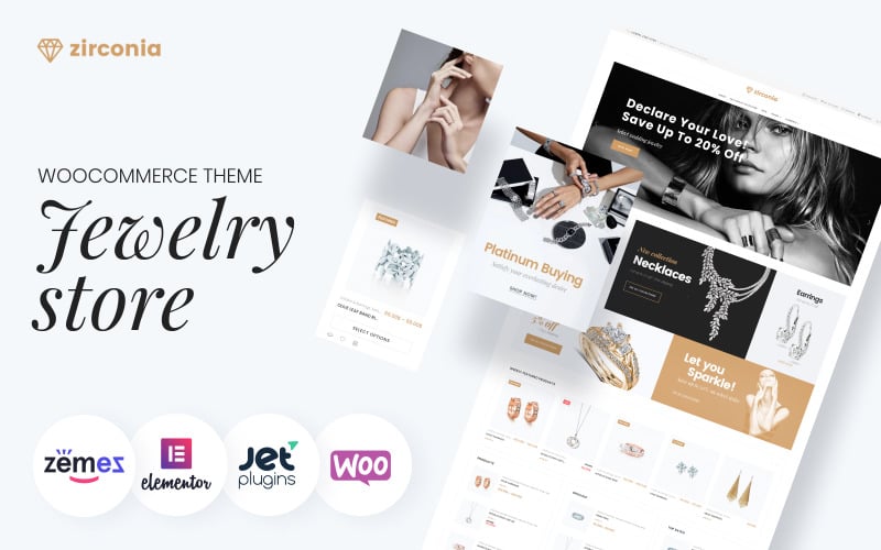 Zirconia - Jewelry & Accessories Store Responsive WooCommerce Theme Zirconia - Jewelry & Accessories Store Responsive WooCommerce Theme