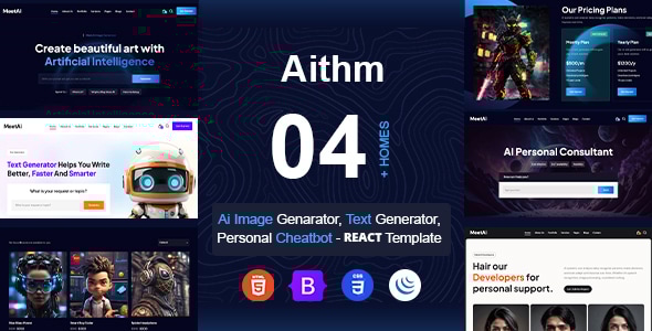 Aithm - AI Agency & Futuristic Startup React Template Aithm - AI Agency & Futuristic Startup React Template