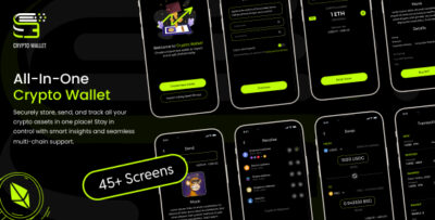 All-in-One MultiChain Crypto & NFT Wallet UI KIT In Flutter