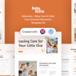 Babysista - Baby Care &Child Care Services Elementor Template Kit v1.0