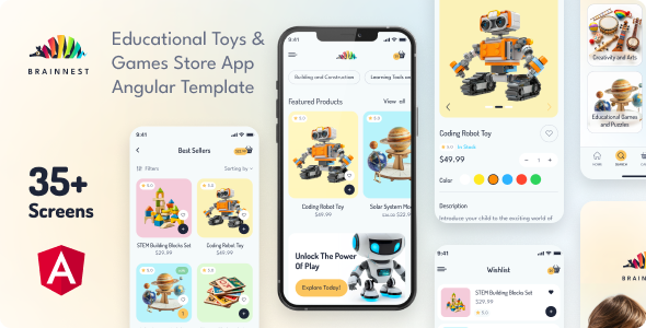 BrainNest - Educational Toys & Games Store Angular Mobile App | PWA BrainNest - Educational Toys & Games Store Angular Mobile App | PWA
