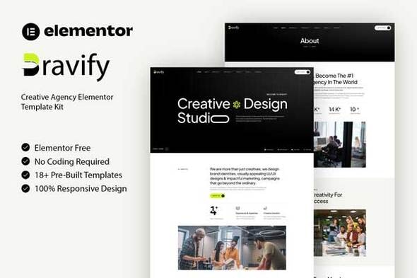 Bravify - Creative Agency Elementor Template Kit Bravify - Creative Agency Elementor Template Kit