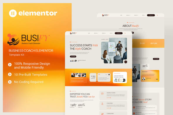 Busify - Business Coach Elementor Template Kit Busify - Business Coach Elementor Template Kit