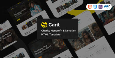 Carit - Charity Nonprofit & Donation HTML Template