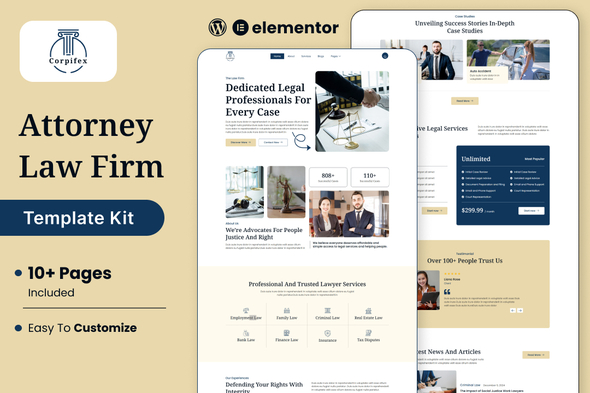 Corpifex - Lawyer Attorney & Law Firm Elementor Template Kit Corpifex - Lawyer Attorney & Law Firm Elementor Template Kit