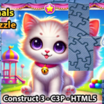Cute Animals Jigsaw Puzzle Game (Construct 3 | C3P | HTML5)