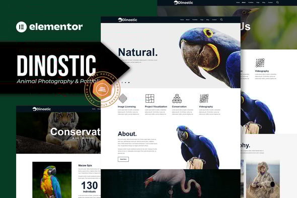 Dinostic - Animal Photography & Portfolio Elementor Template Kit Dinostic - Animal Photography & Portfolio Elementor Template Kit