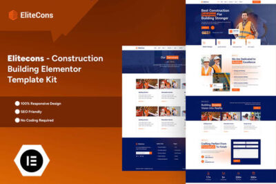 Elitecons - Construction Building Elementor Pro Template Kit