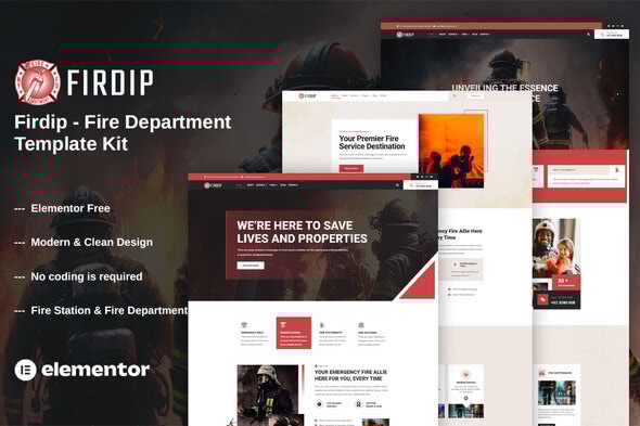 Firdip - Fire Department Elementor Template Kit Firdip - Fire Department Elementor Template Kit