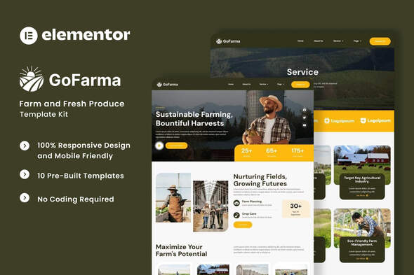 Gofarma - Farm & Fresh Produce Elementor Template Kit Gofarma - Farm & Fresh Produce Elementor Template Kit
