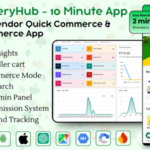 GroceryHub - 10 Minute App Multivendor Quick Commerce & eCommerce App | AI Insight | Multi Cart