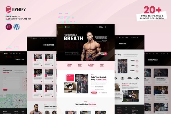 Gymify - Gym & Fitness Elementor Pro Template Kit Gymify - Gym & Fitness Elementor Pro Template Kit
