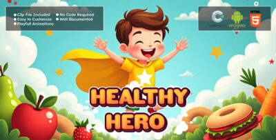 Healthy Hero Game - Educational Runner Game | HTML5, Android, Construct 3